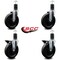 Service Caster 6'' Phenolic Wheel Swivel 1-5/8'' Expand Stem Caster Set 2 Brakes, 4PK SCC-EX20S615-PHS-2-PLB-2-158 - alternate 3